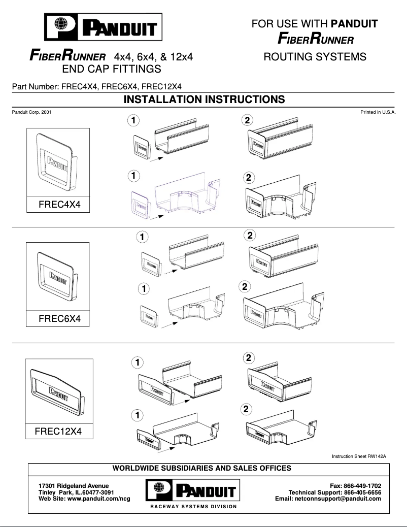Página nº 1 - Manual de usuario Panduit FREC6X4YL