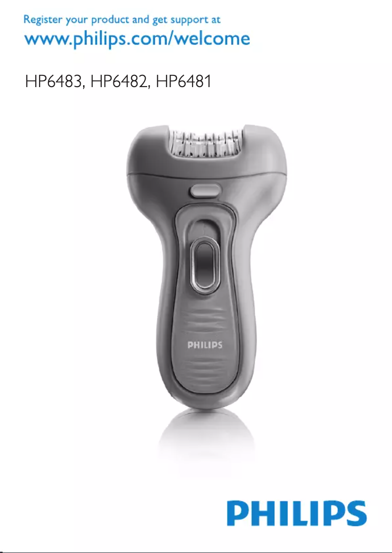 Página 1 del manual Manual de usuario Philips Satinelle Epilator HP6481