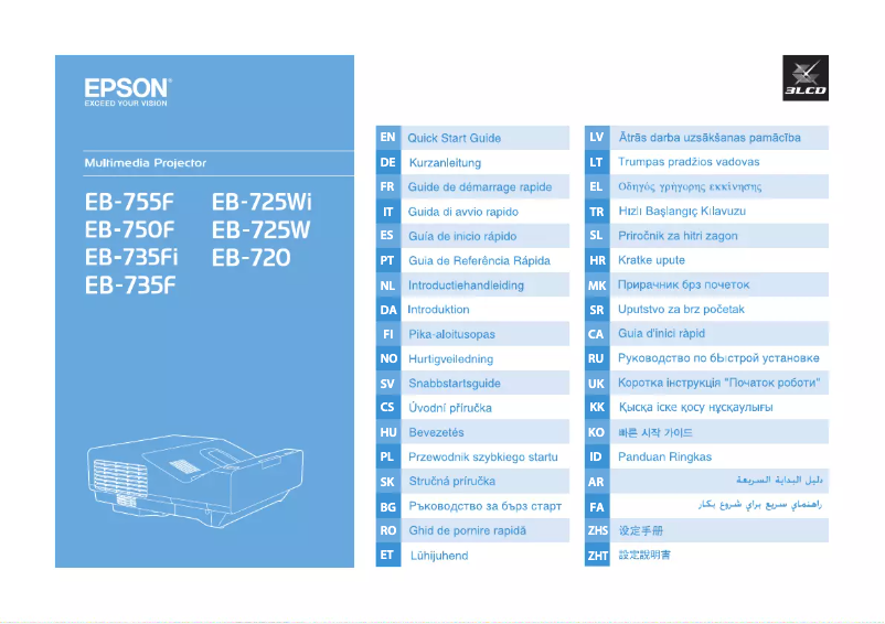 Imagen de la primera página del manual del dispositivo EB-725Wi