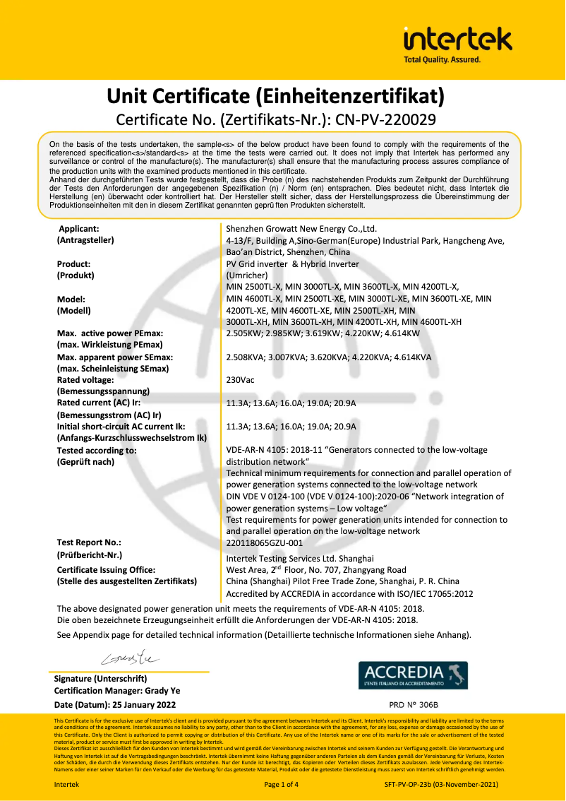 Imagen de la primera página del manual del dispositivo MIN 2500TL-X