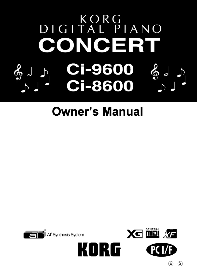 Página 1 del manual Manual de usuario Korg Concert Ci-8600