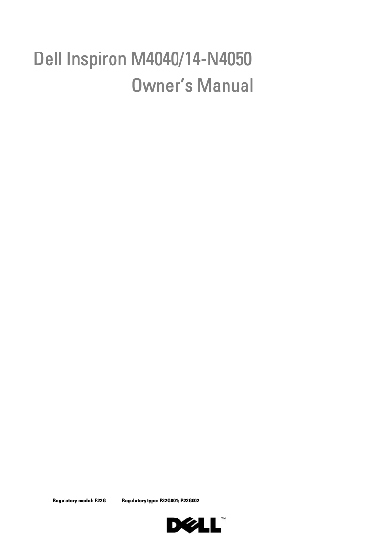 Página nº 1 - Manual de usuario Dell Inspiron 14-N4050