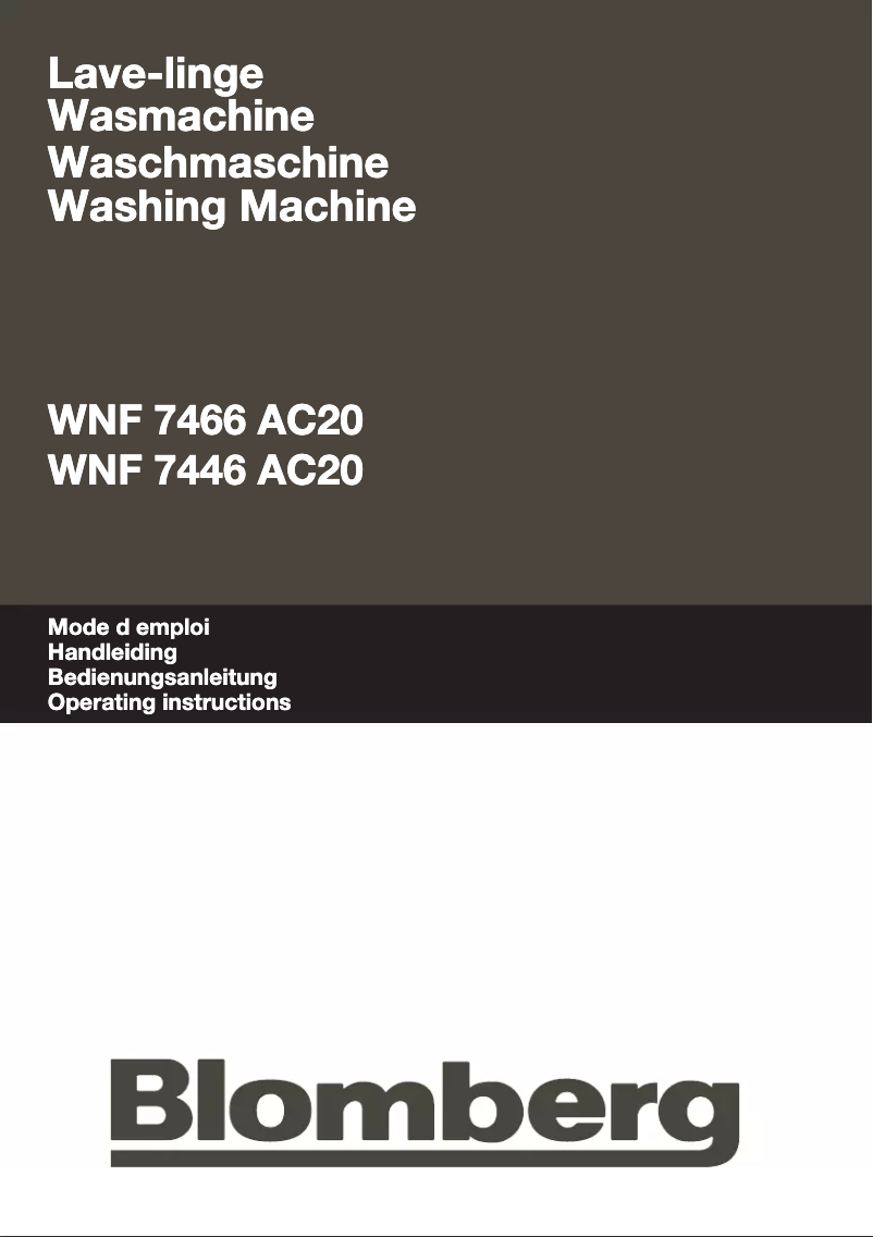 Página 1 del manual Manual de usuario Blomberg WNF 7466 AC20