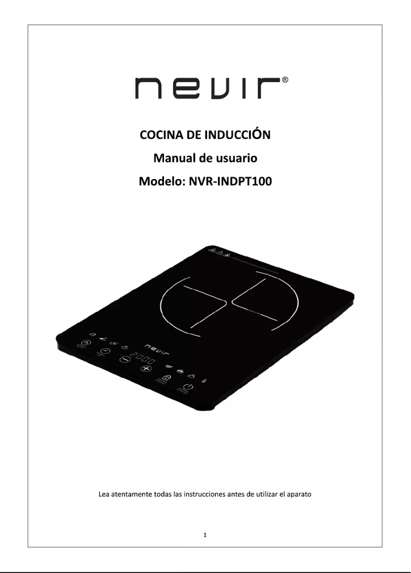 Página 1 del manual Manual de usuario Nevir NVR-INDPT100