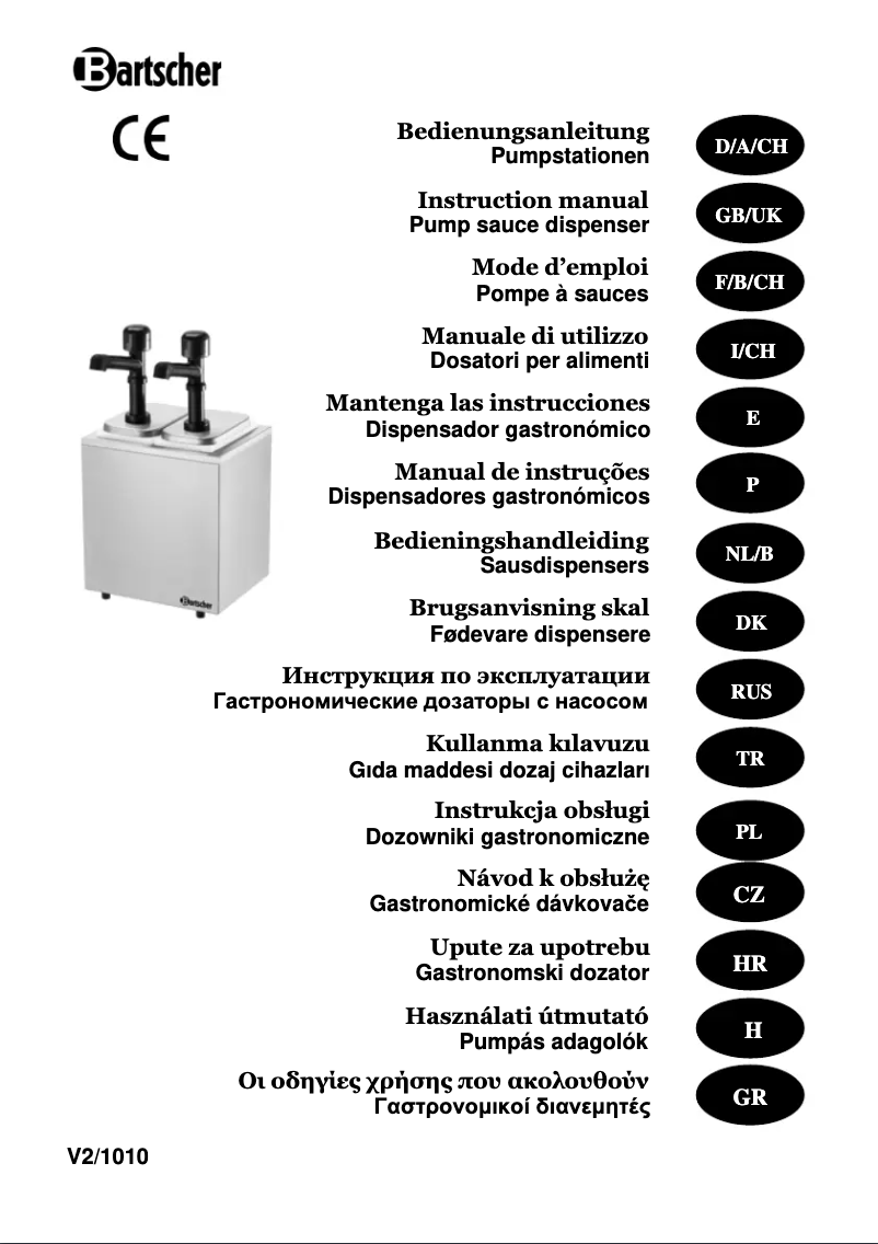 Página 1 del manual Manual de usuario Bartscher 100323