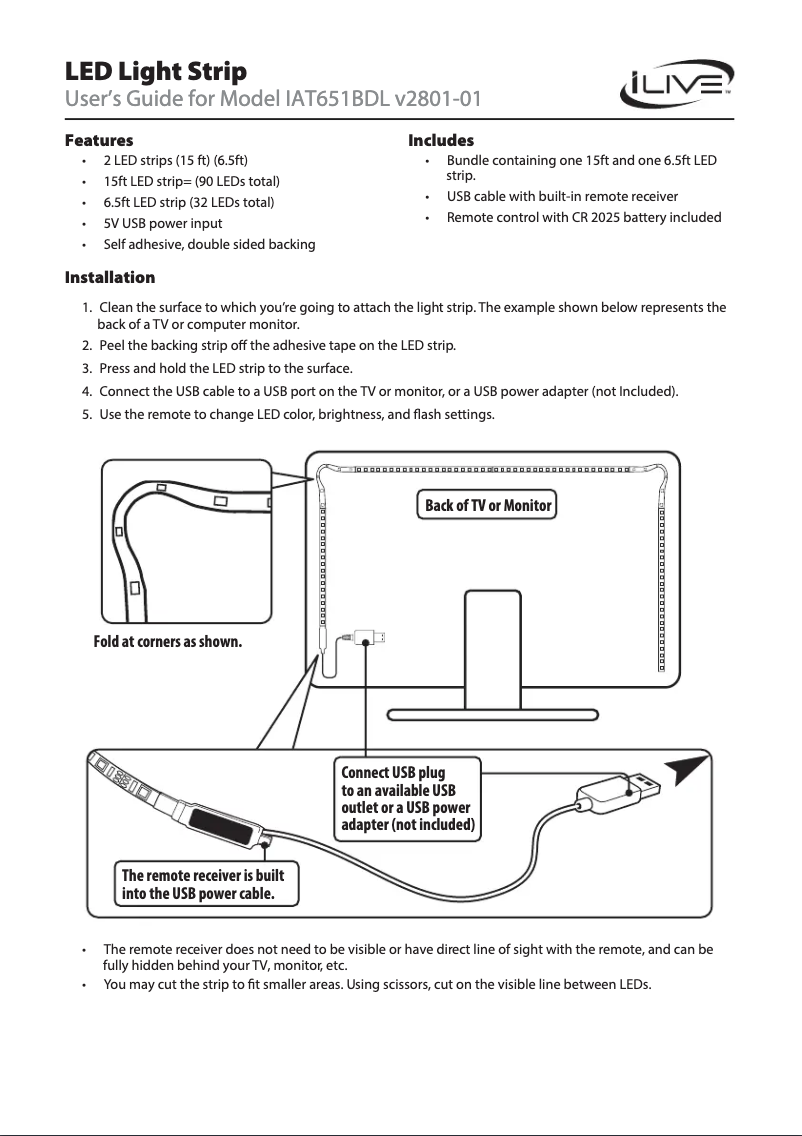 Imagen de la primera página del manual del dispositivo IAT651BDL