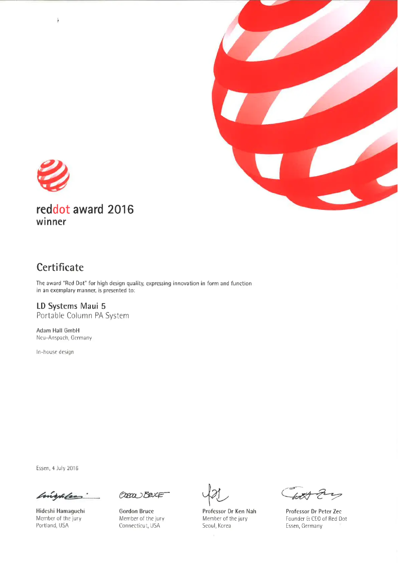 Página nº 1 - Ficha técnica LD Systems MAUI 5