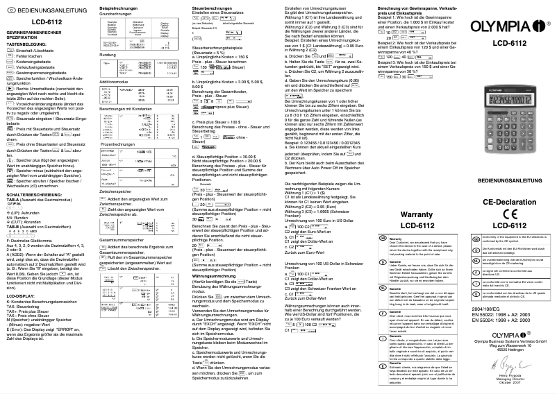 Imagen de la primera página del manual del dispositivo LCD 6112
