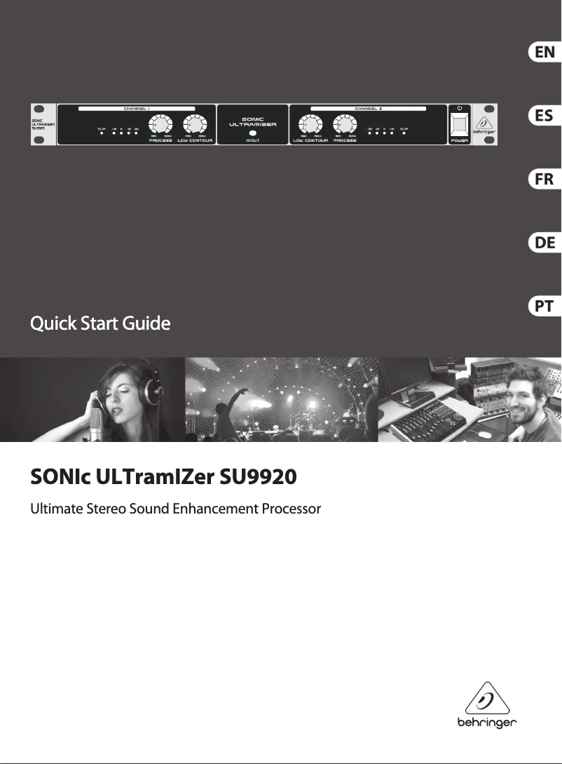 Imagen de la primera página del manual del dispositivo Sonic Ultramizer SU9920