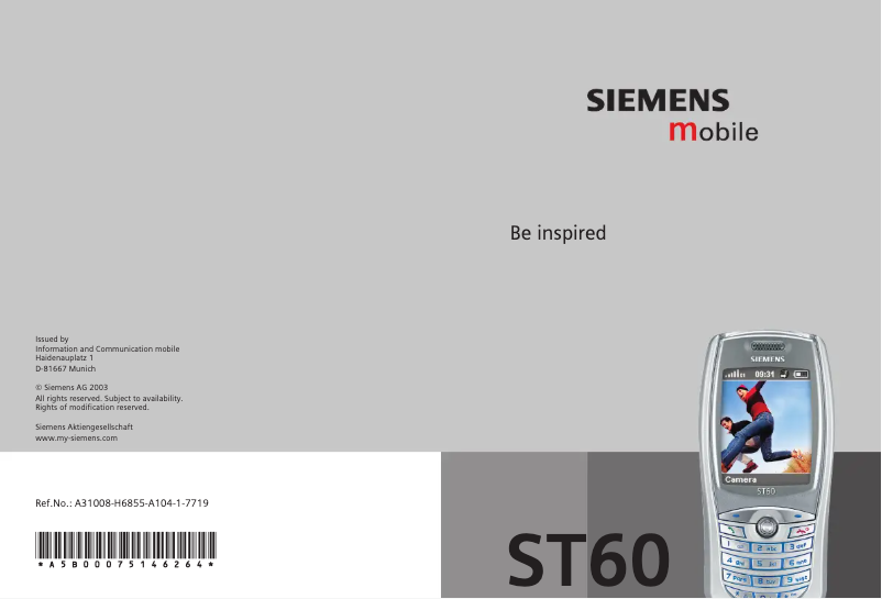 Página nº 1 - Manual de usuario Siemens ST60