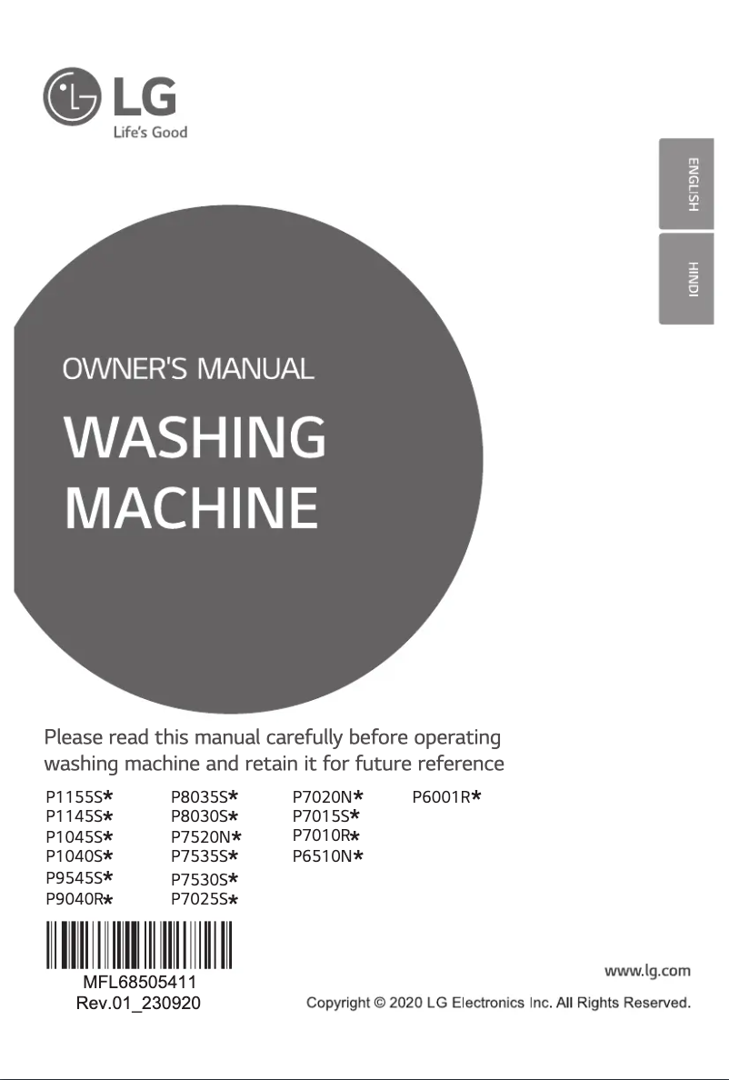 Página 1 del manual Manual de usuario LG P1155SKAZ