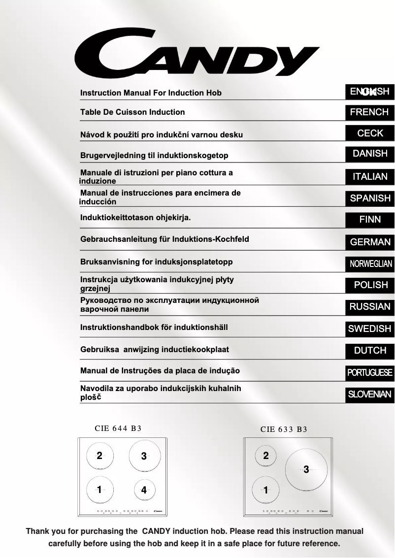 Imagen de la primera página del manual del dispositivo CIE633B3