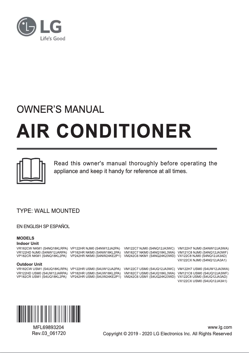 Página nº 1 - Manual de usuario LG VM242C6