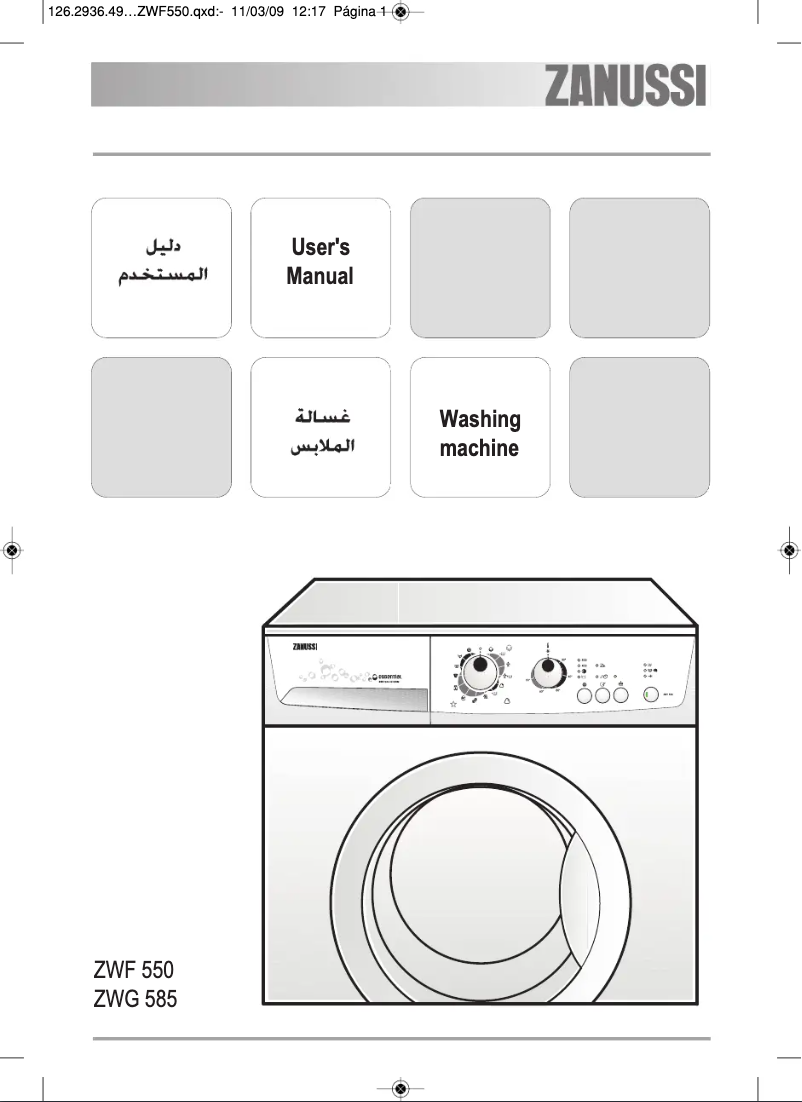 Página 1 del manual Manual de usuario Zanussi ZWF 550