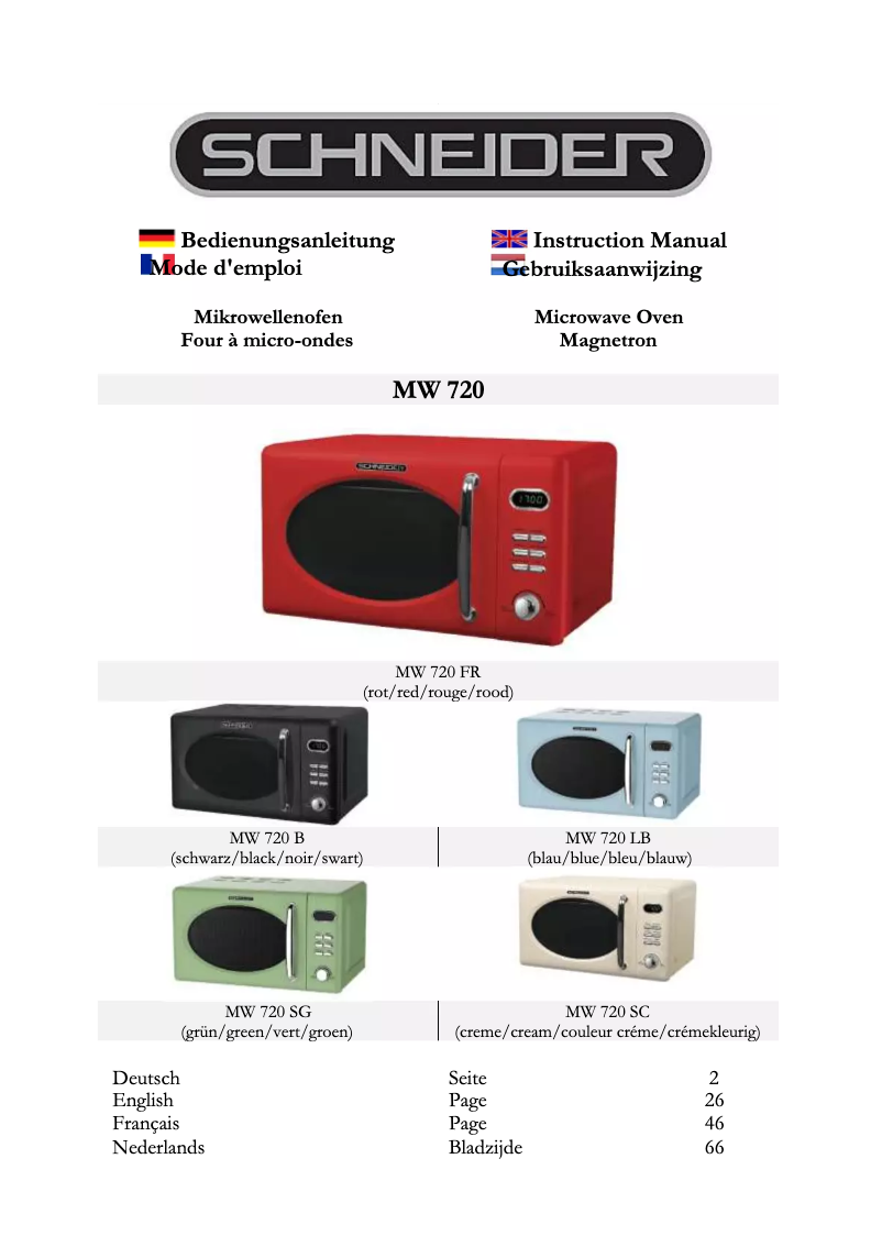 Página nº 1 - Manual de usuario Schneider MW 720