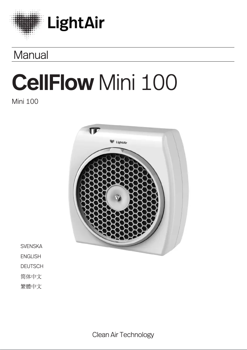 Imagen de la primera página del manual del dispositivo CellFlow Mini 100