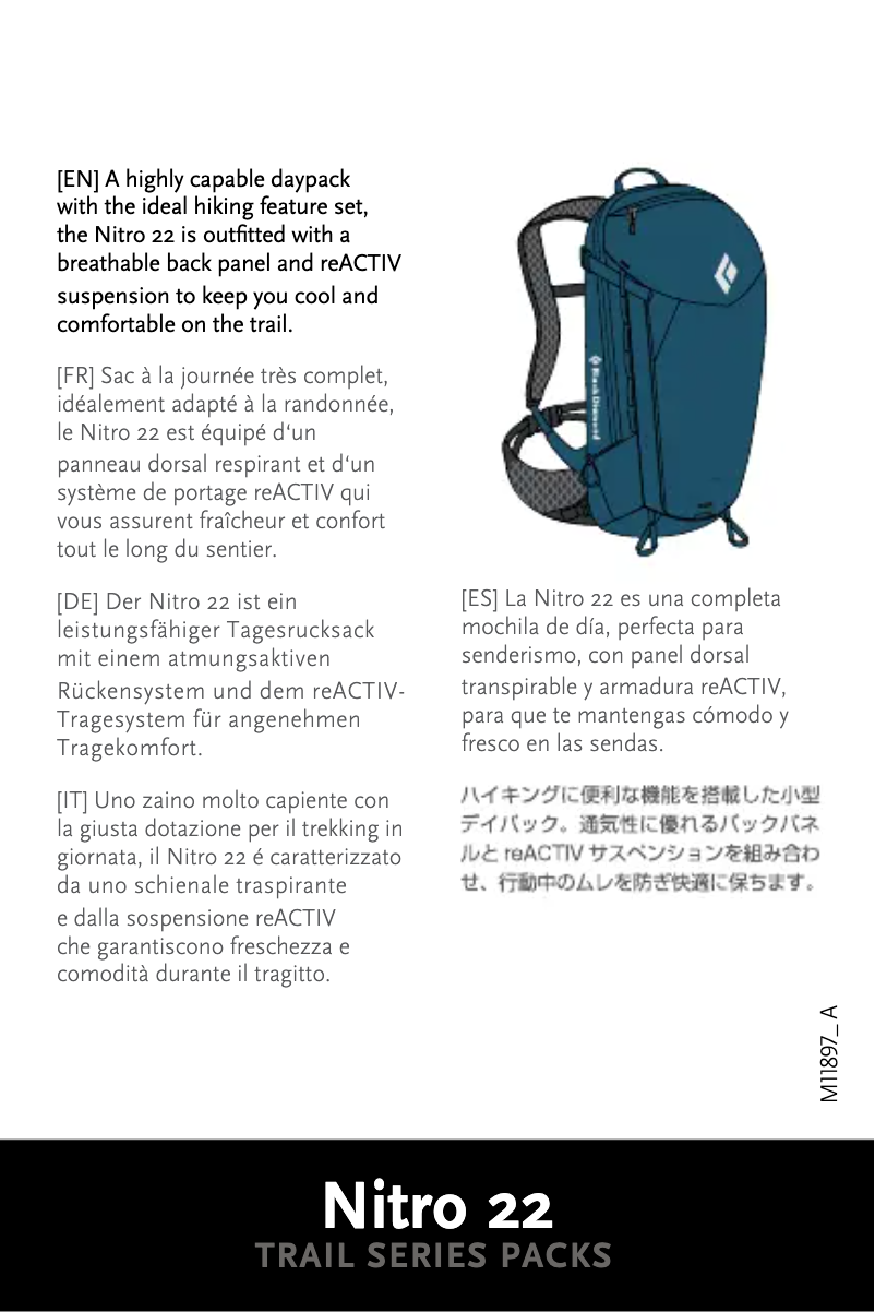 Página 1 del manual Manual de usuario Black Diamond Nitro 22 Pack