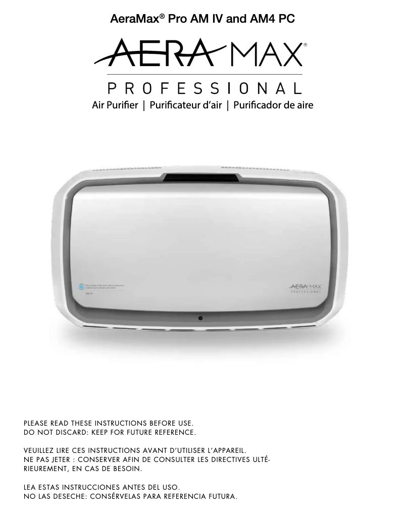 Imagen de la primera página del manual del dispositivo AeraMax Professional 4