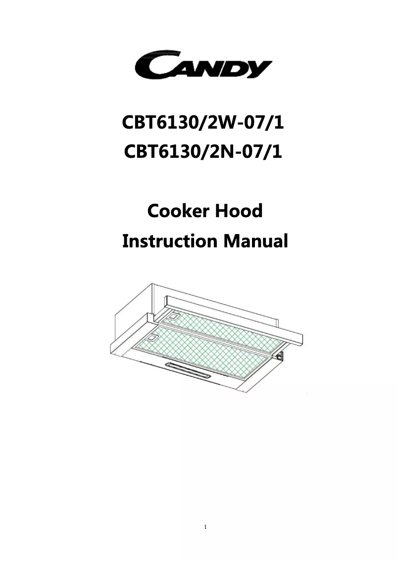Página 1 del manual Manual de usuario Candy CBT6130/2N-07/1