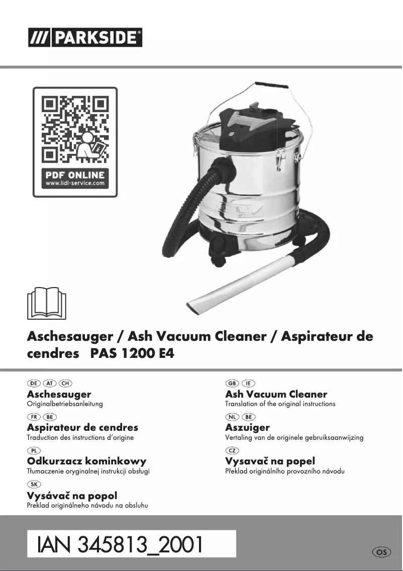 Página nº 1 - Manual de usuario Parkside PAS 1200 E4