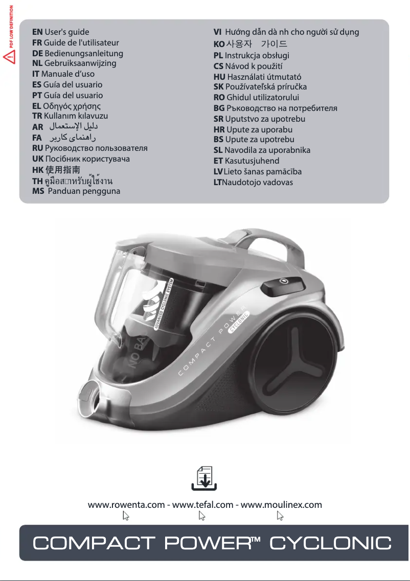 Página nº 1 - Manual de usuario Rowenta Compact Power Cyclonic