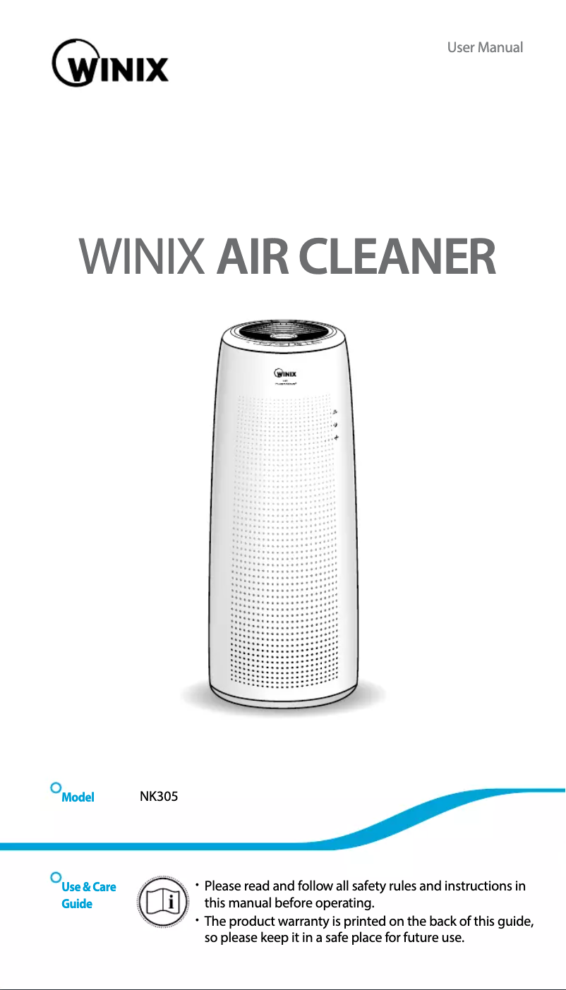 Página 1 del manual Manual de usuario Winix Tower Q