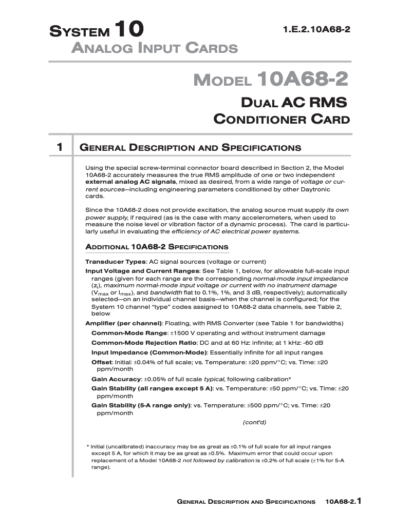 Página nº 1 - Manual de usuario Daytronic 10A68-2