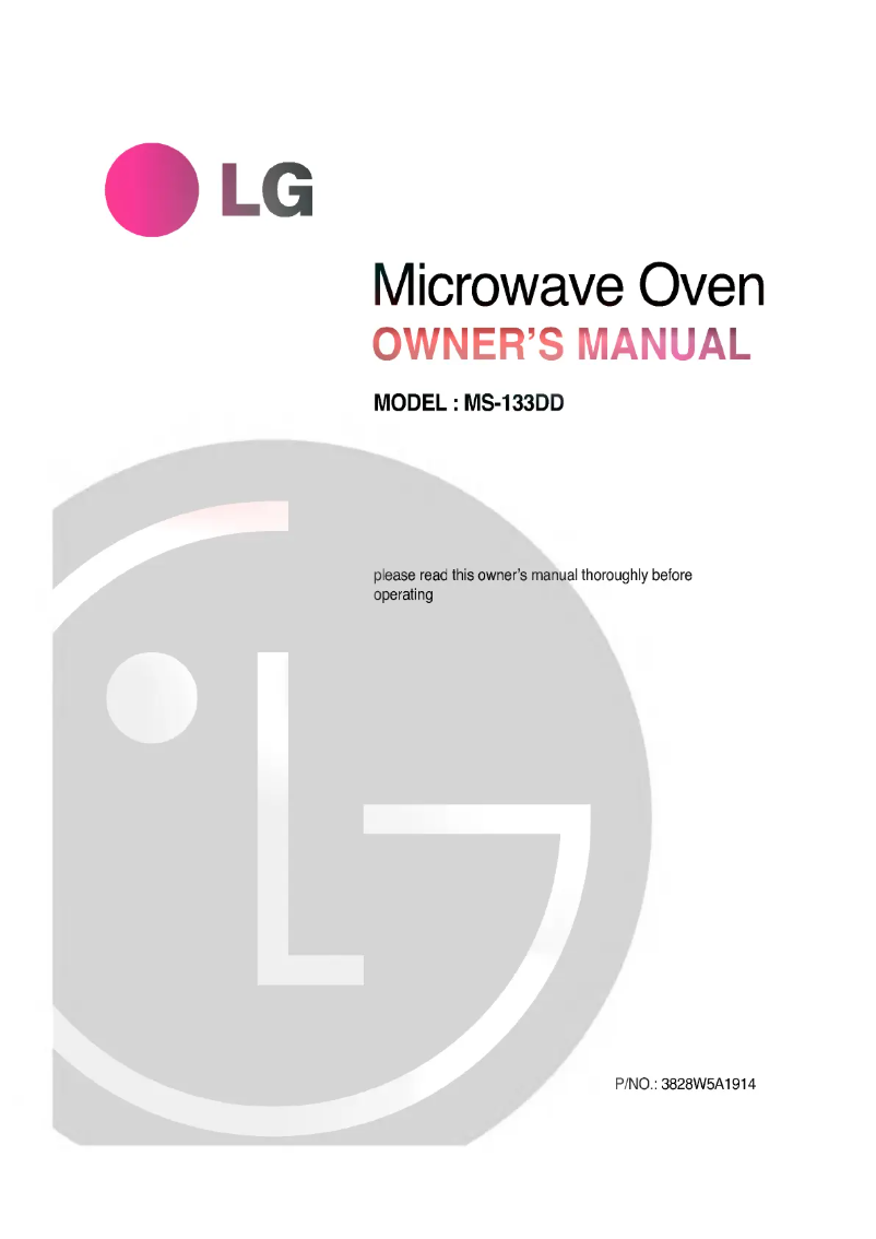 Página 1 del manual Manual de usuario LG MS-133DD