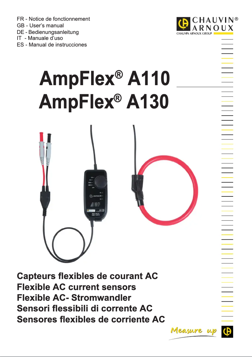Imagen de la primera página del manual del dispositivo AmpFlex A110