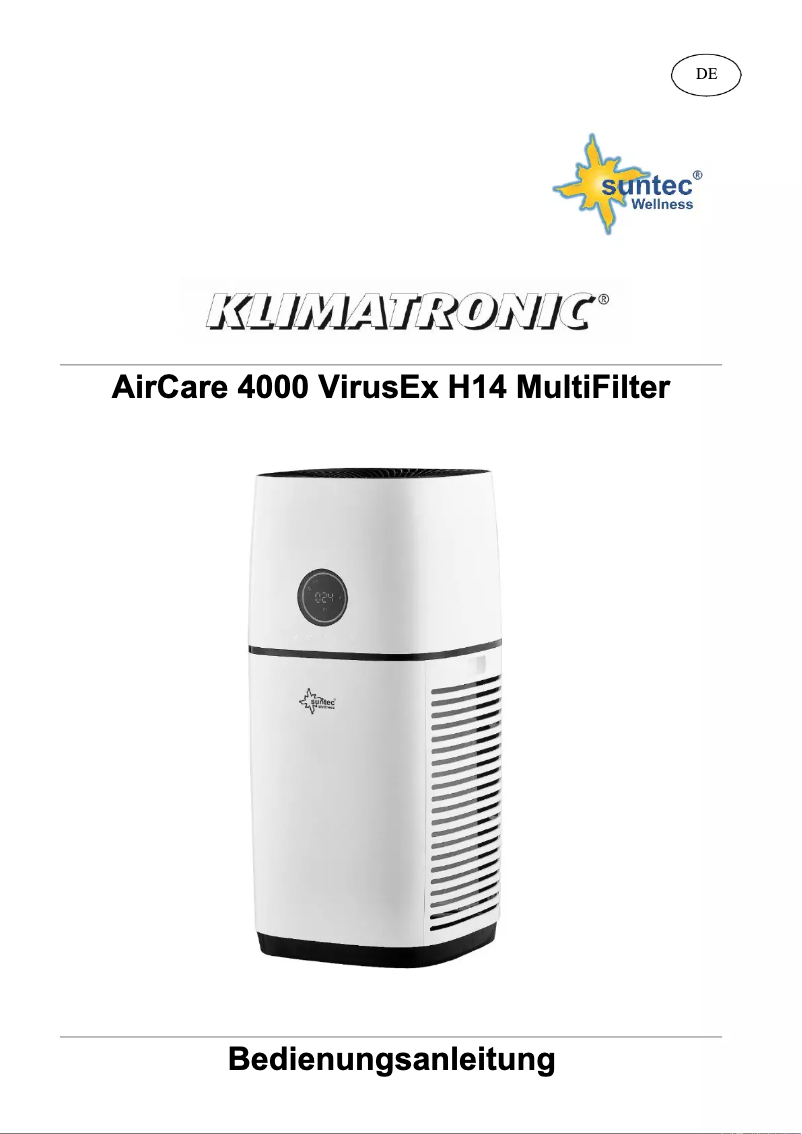 Página 1 del manual Manual de usuario Suntec AirCare 4000 VirusEx H14 MultiFilter