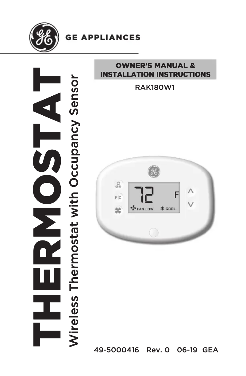 Imagen de la primera página del manual del dispositivo RAK180W1