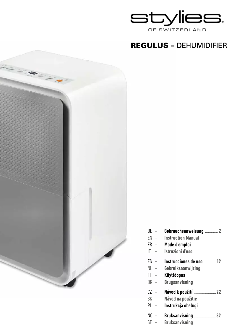 Página 1 del manual Manual de usuario Stylies Regulus