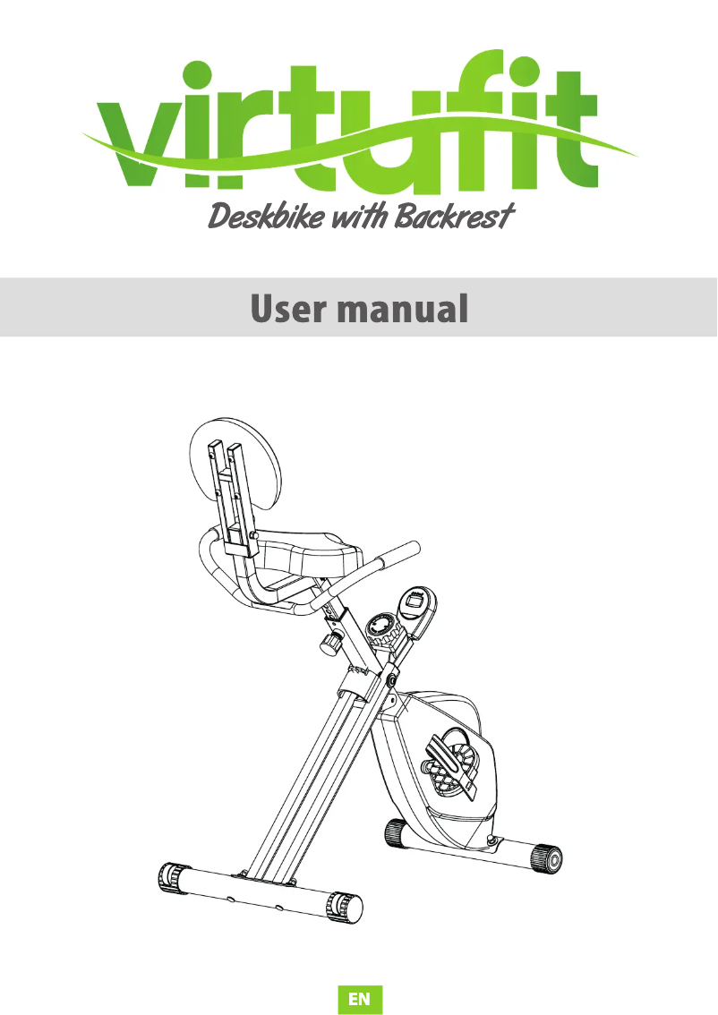 Imagen de la primera página del manual del dispositivo Deskbike with Backrest