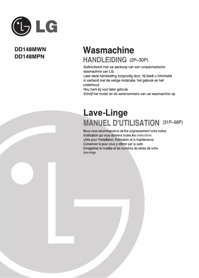 Página 1 del manual Manual de usuario LG DD148MWNB