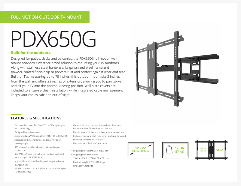Página nº 1 - Ficha técnica Kanto PDX650G