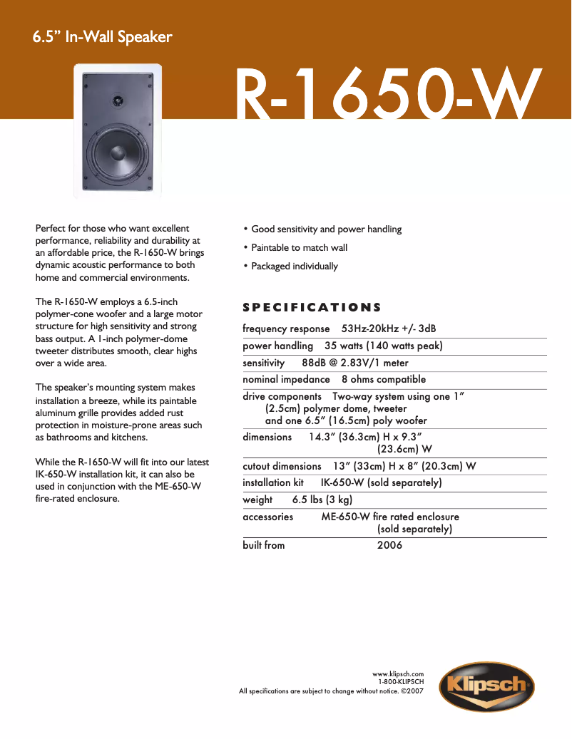 Imagen de la primera página del manual del dispositivo R-1650-W