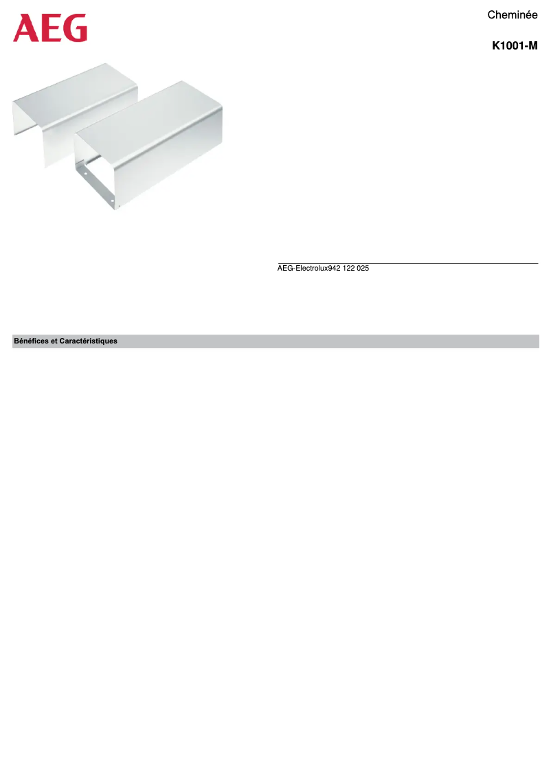 Imagen de la primera página del manual del dispositivo K1001-M