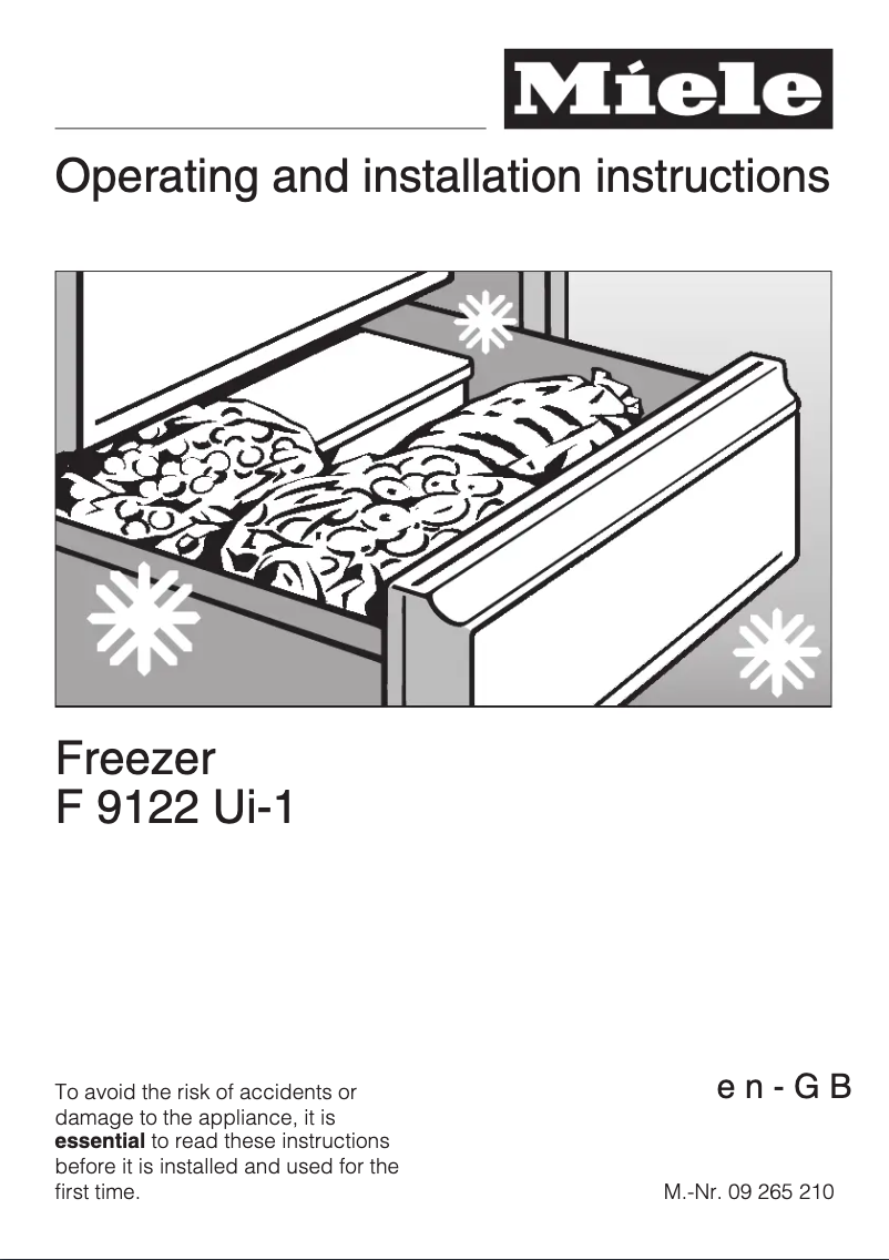 Página 1 del manual Manual de usuario Miele F 9122 UI-1
