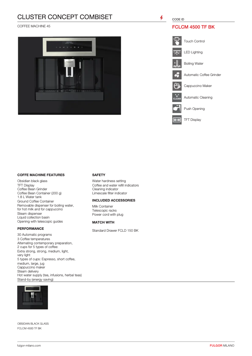 Imagen de la primera página del manual del dispositivo FCLCM 4500 TF BK