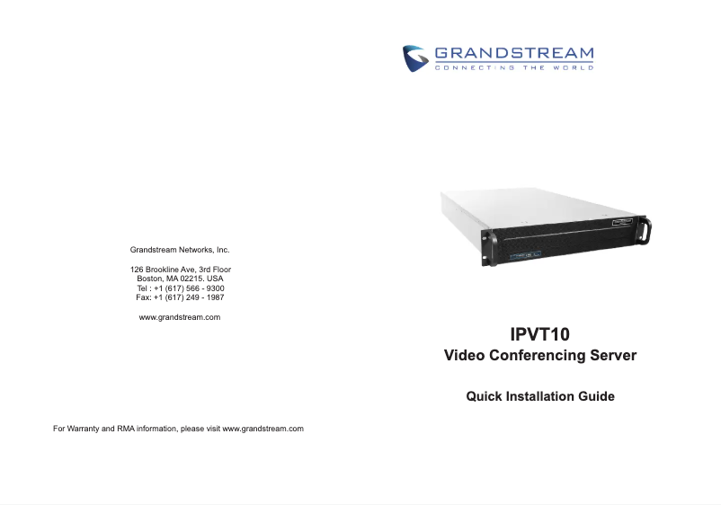 Imagen de la primera página del manual del dispositivo IPVT10