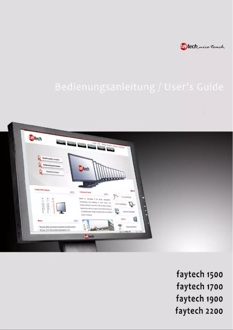 Página 1 del manual Manual de usuario Faytech Touchscreen-Monitor FT19TMB