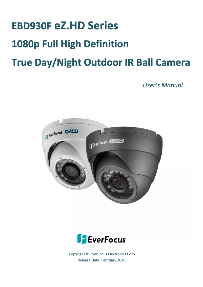 Página 1 del manual Manual de usuario EverFocus EBD930F