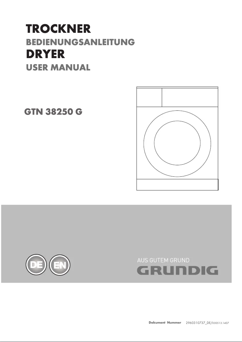 Página 1 del manual Manual de usuario Grundig GTN 38250 G