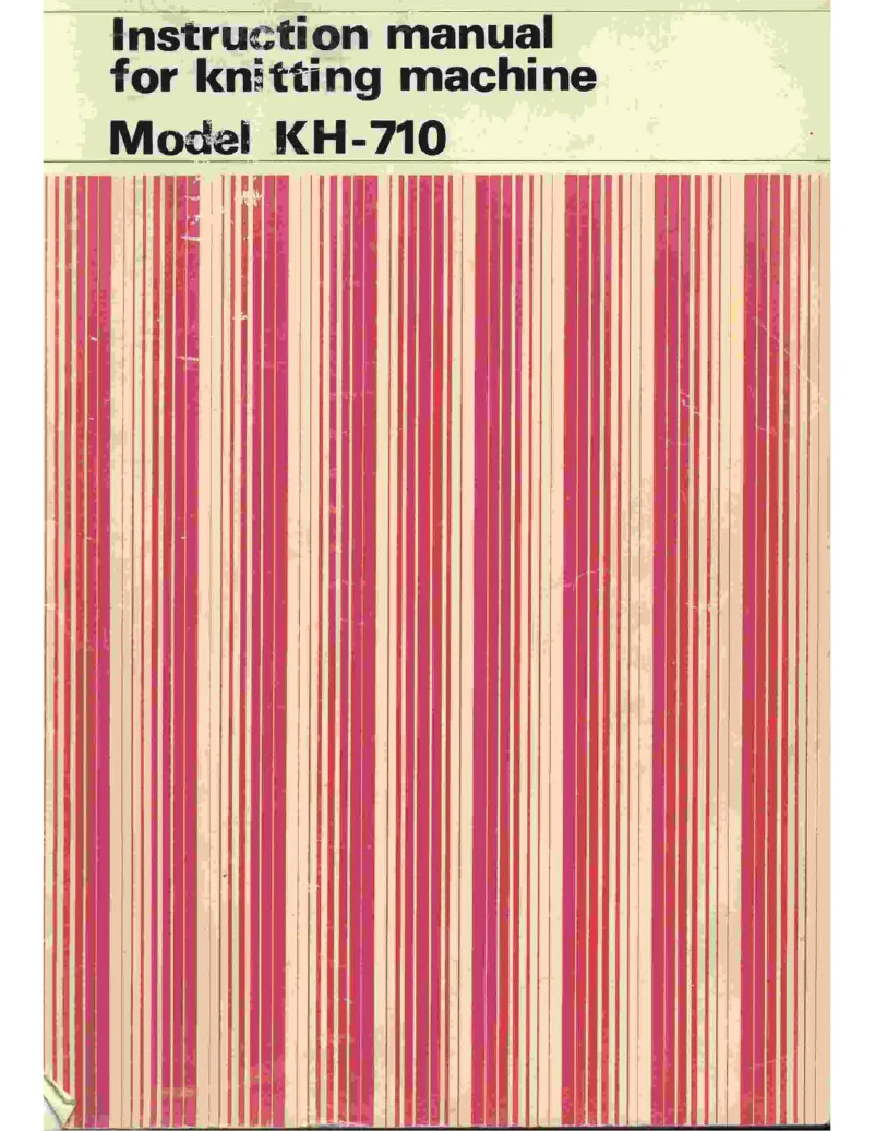 Página 1 del manual Manual de usuario Brother KH-710