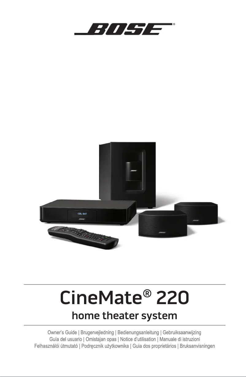 Página 1 del manual Manual de usuario Bose CineMate 220