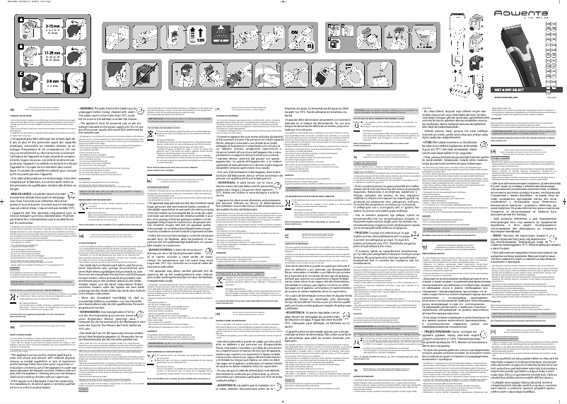 Página nº 1 - Manual de usuario Rowenta Wet&Dry Precision TN5120