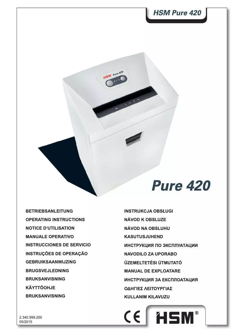 Imagen de la primera página del manual del dispositivo Pure 420c