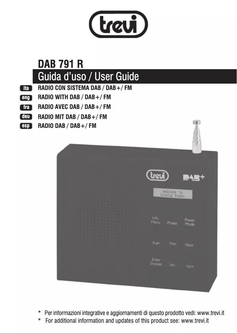 Imagen de la primera página del manual del dispositivo DAB 791 R
