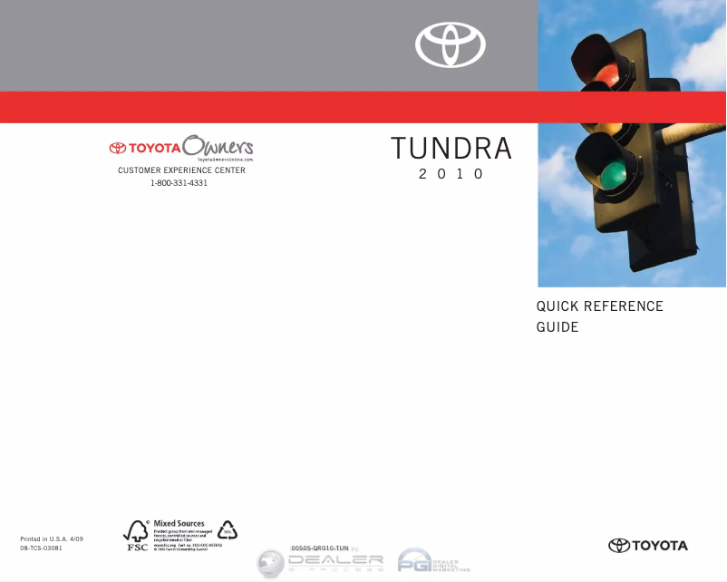 Página 1 del manual Manual de usuario Toyota Tundra (2010)