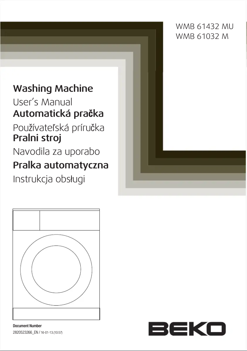 Página 1 del manual Manual de usuario Beko WMB 61032 M